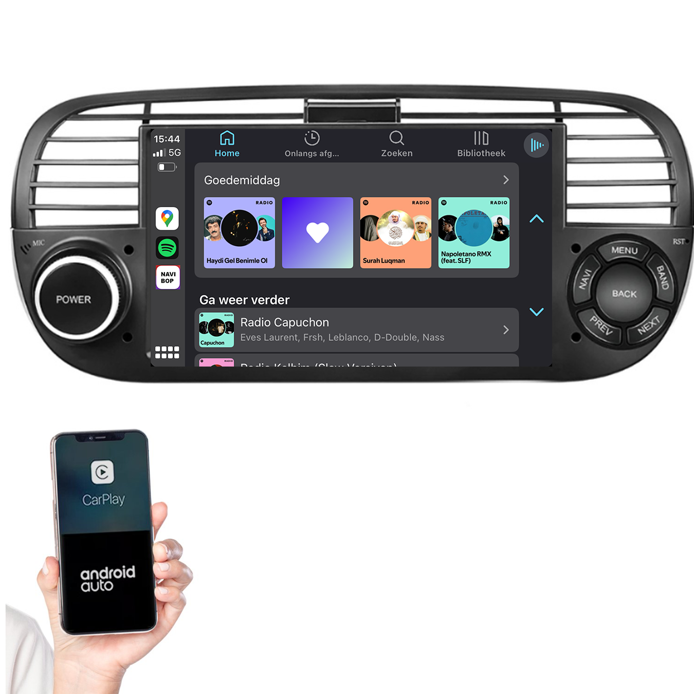 Abarth 500 | Autoradio | 2005 t/m 2017 | Android 14 | Apple CarPlay & Android Auto
