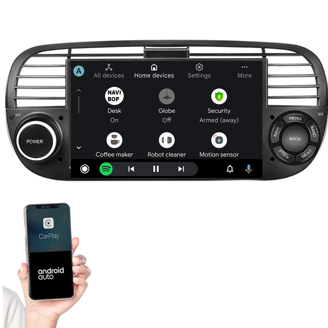 Abarth 500 | Autoradio | 2005 t/m 2017 | Android 14 | Apple CarPlay & Android Auto