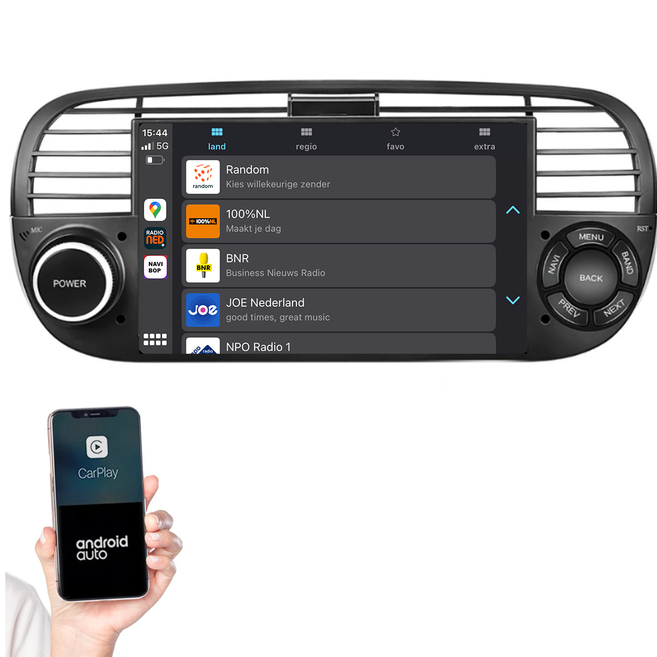 Abarth 500 | Autoradio | 2005 t/m 2017 | Android 14 | Apple CarPlay & Android Auto