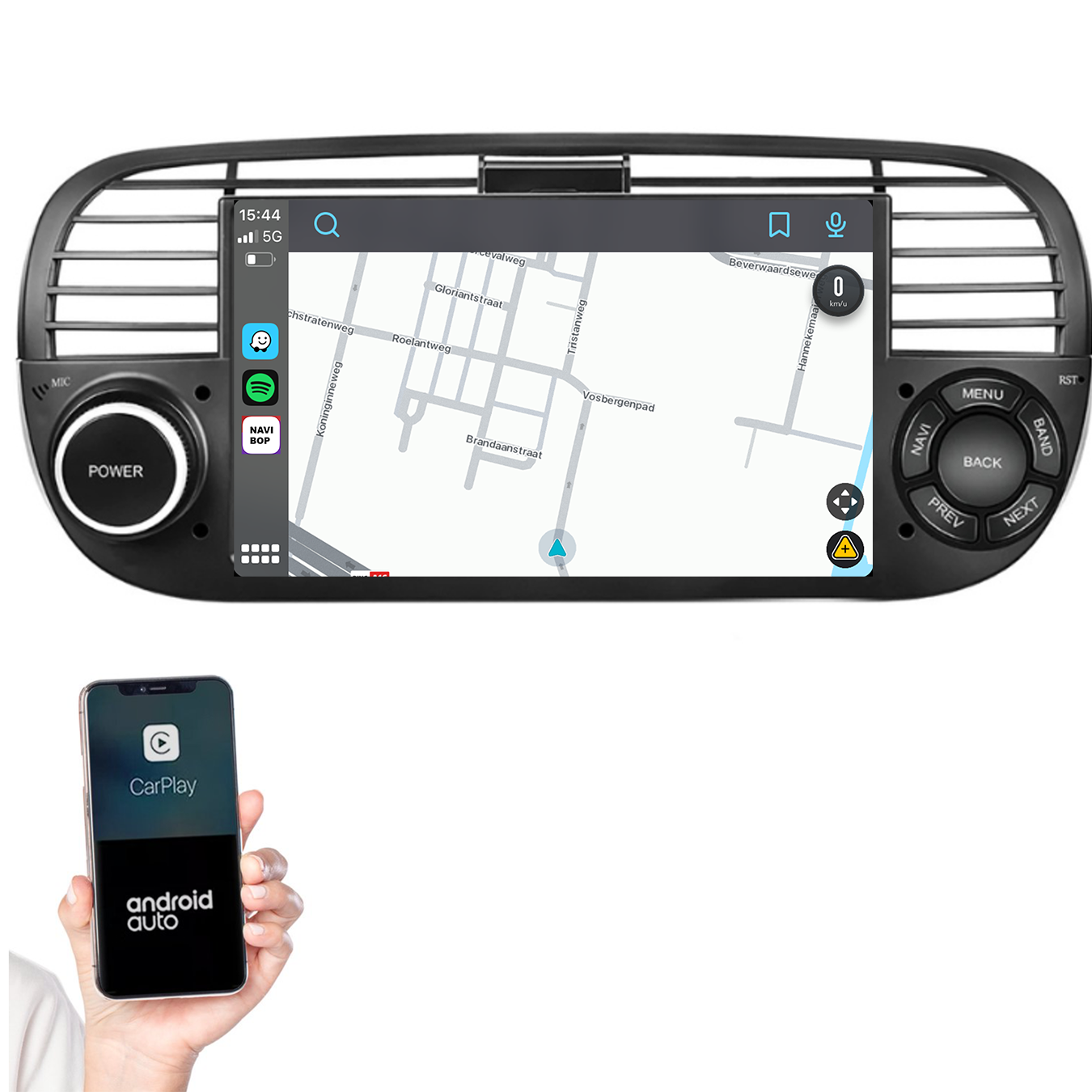 Abarth 500 | Autoradio | 2005 t/m 2017 | Android 14 | Apple CarPlay & Android Auto