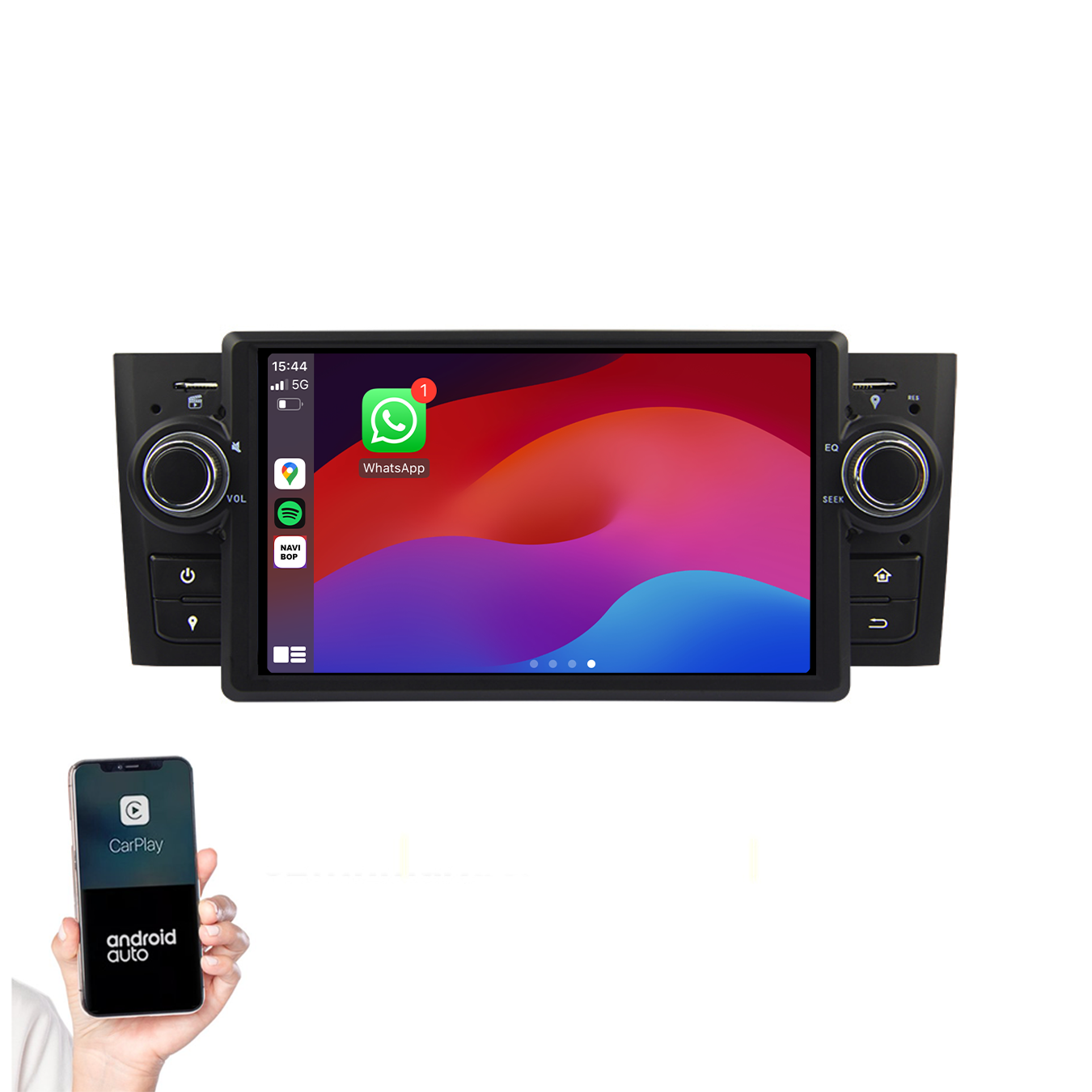 Fiat Punto Linea | Autoradio | 2007 t/m 2010 | Android 14 | Apple CarPlay & Android Auto