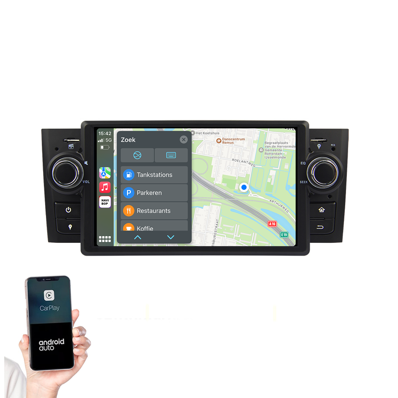 Fiat Punto Linea | Autoradio | 2007 t/m 2010 | Android 14 | Apple CarPlay & Android Auto