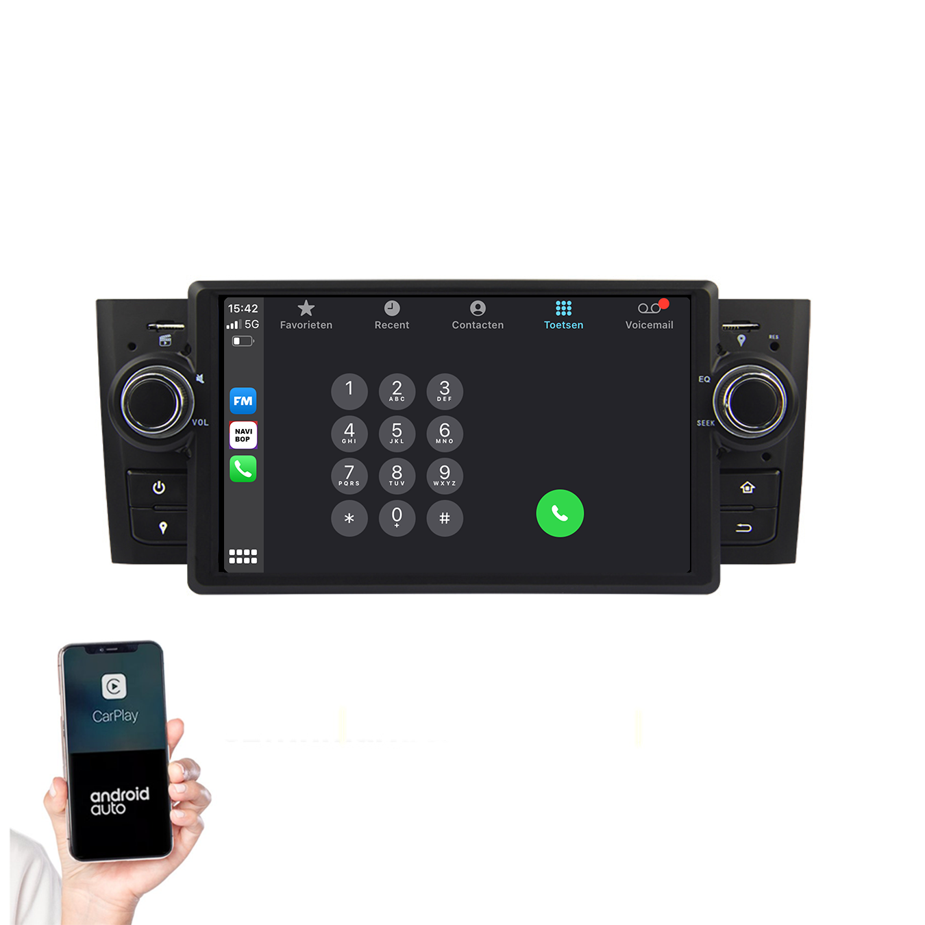 Fiat Punto Linea | Autoradio | 2007 t/m 2010 | Android 14 | Apple CarPlay & Android Auto
