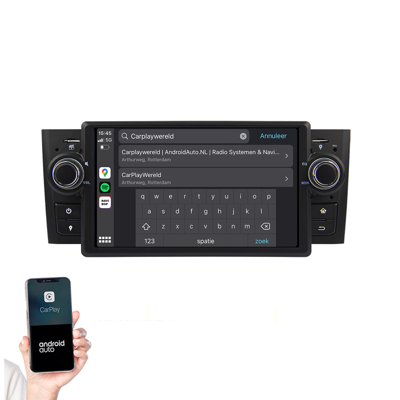 Fiat Punto Linea | Autoradio | 2007 t/m 2010 | Android 14 | Apple CarPlay & Android Auto