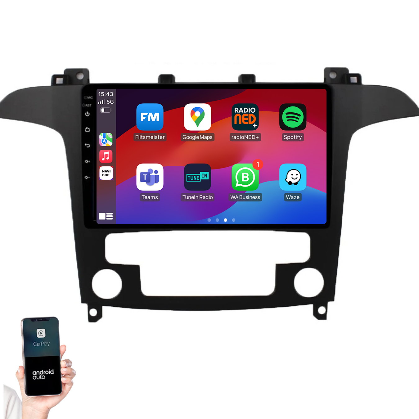 Ford S-Max | Autoradio | 2006 t/m 2015 | Android 14 | Apple CarPlay & Android Auto