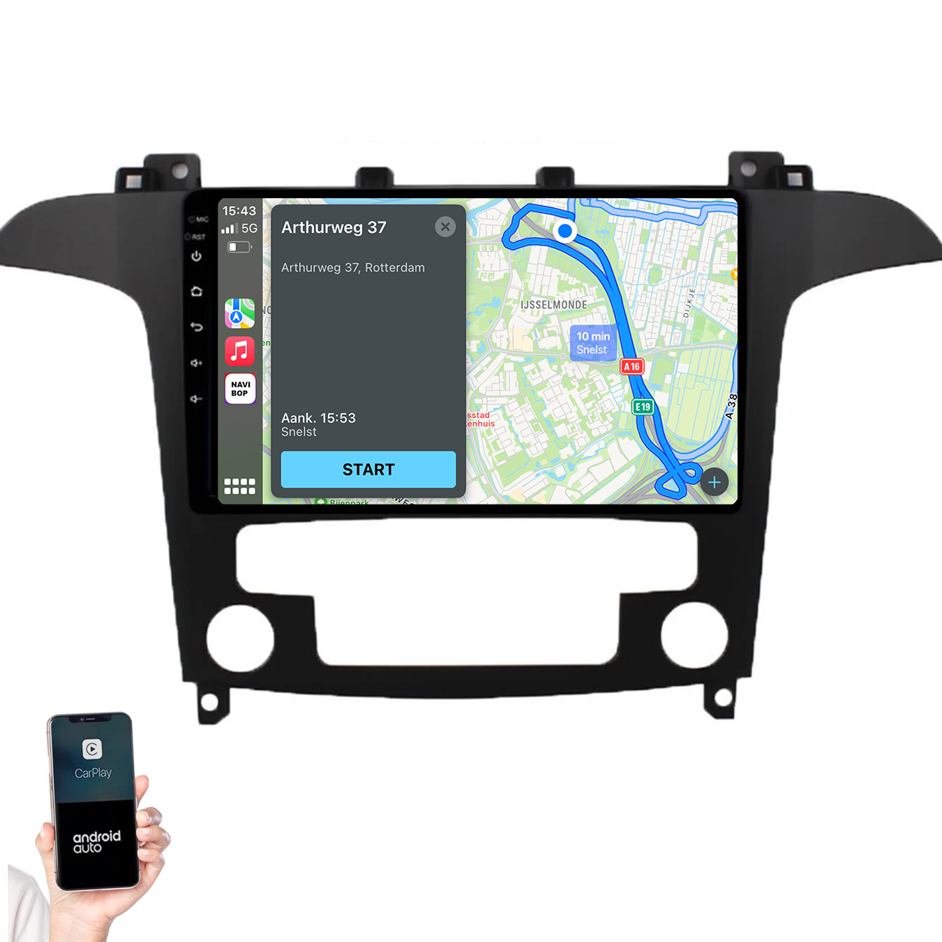 Ford S-Max | Autoradio | 2006 t/m 2015 | Android 14 | Apple CarPlay & Android Auto