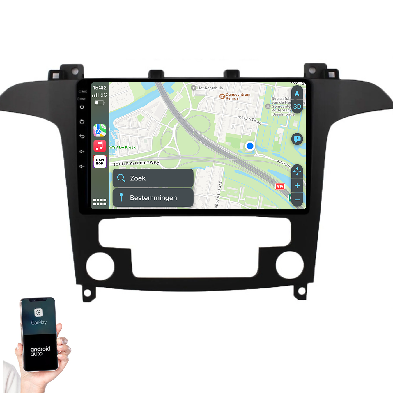 Ford S-Max | Autoradio | 2006 t/m 2015 | Android 14 | Apple CarPlay & Android Auto