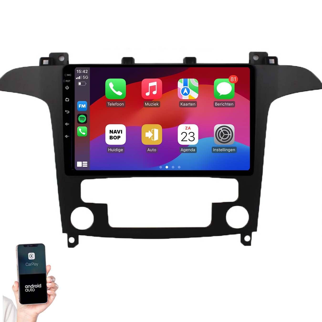 Ford S-Max | Autoradio | 2006 t/m 2015 | Android 14 | Apple CarPlay & Android Auto