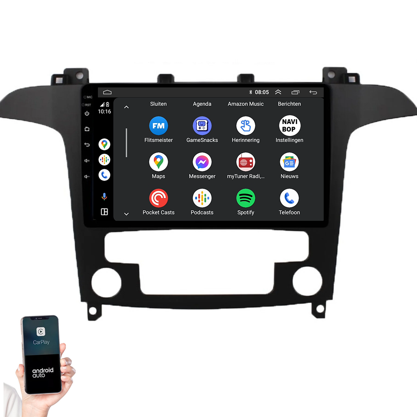 Ford S-Max | Autoradio | 2006 t/m 2015 | Android 14 | Apple CarPlay & Android Auto