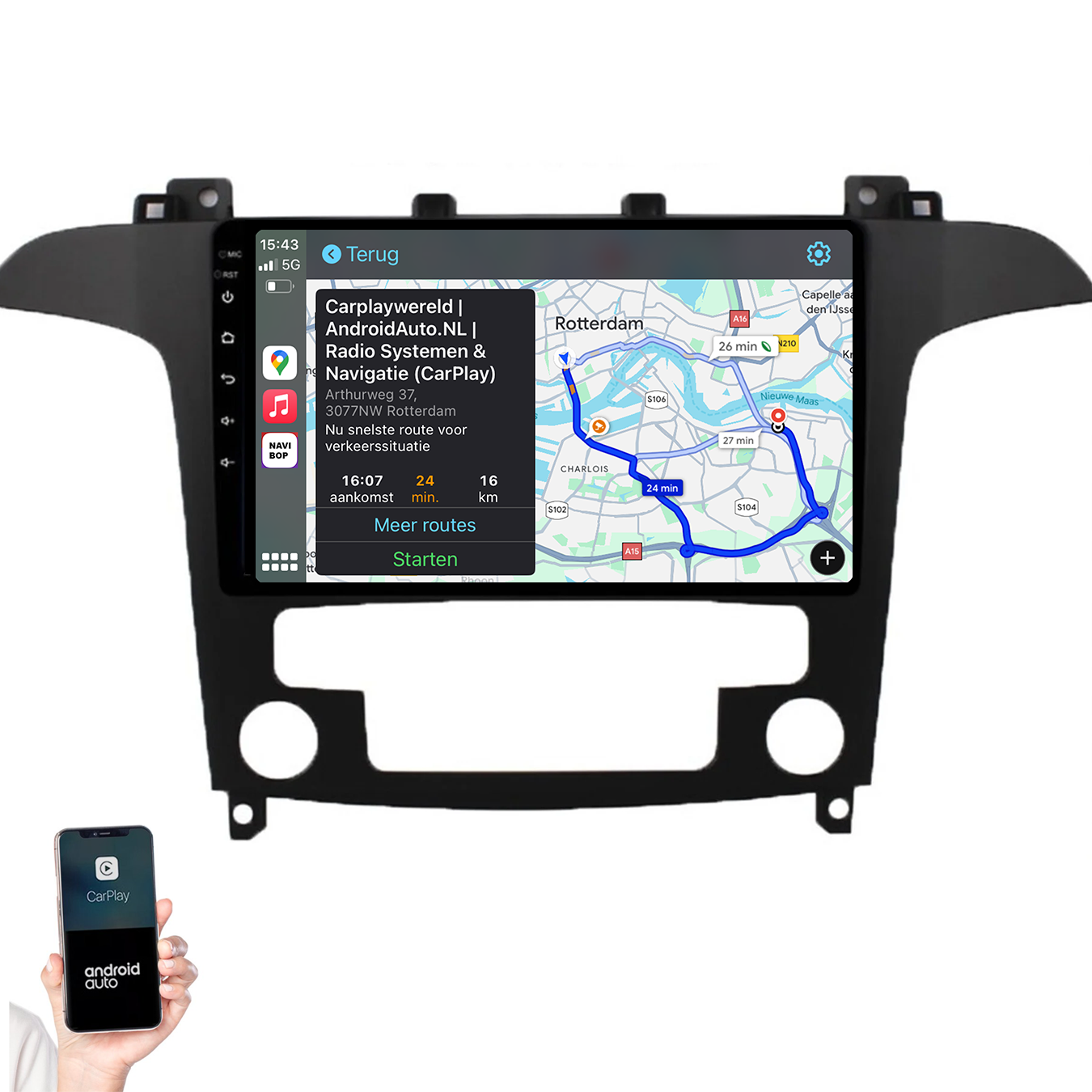 Ford S-Max | Autoradio | 2006 t/m 2015 | Android 14 | Apple CarPlay & Android Auto