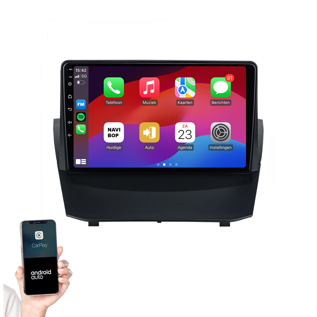 Ford Fiesta | Autoradio | 2009 t/m 2017 | Android 14 | Apple CarPlay & Android Auto