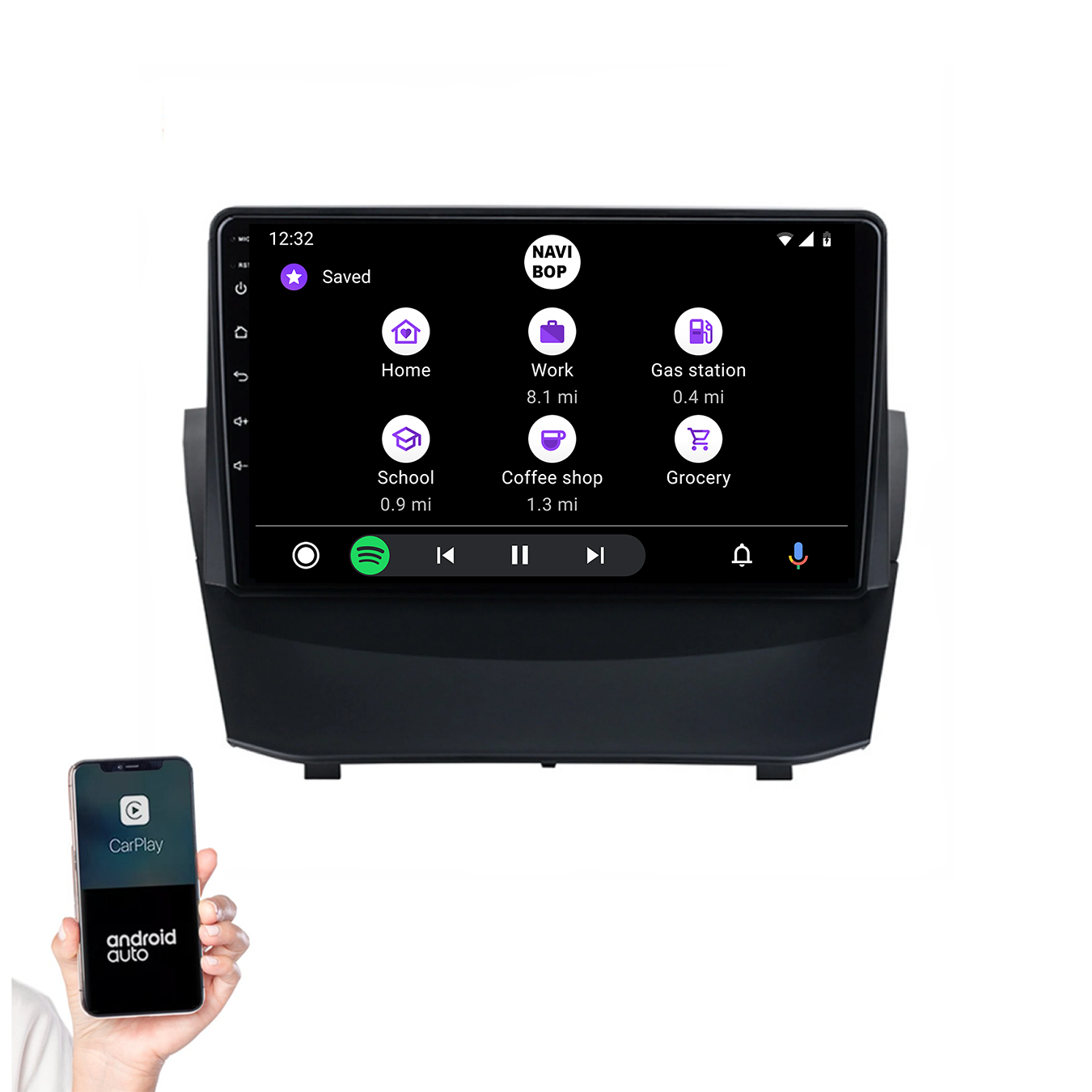 Ford Fiesta | Autoradio | 2009 t/m 2017 | Android 14 | Apple CarPlay & Android Auto