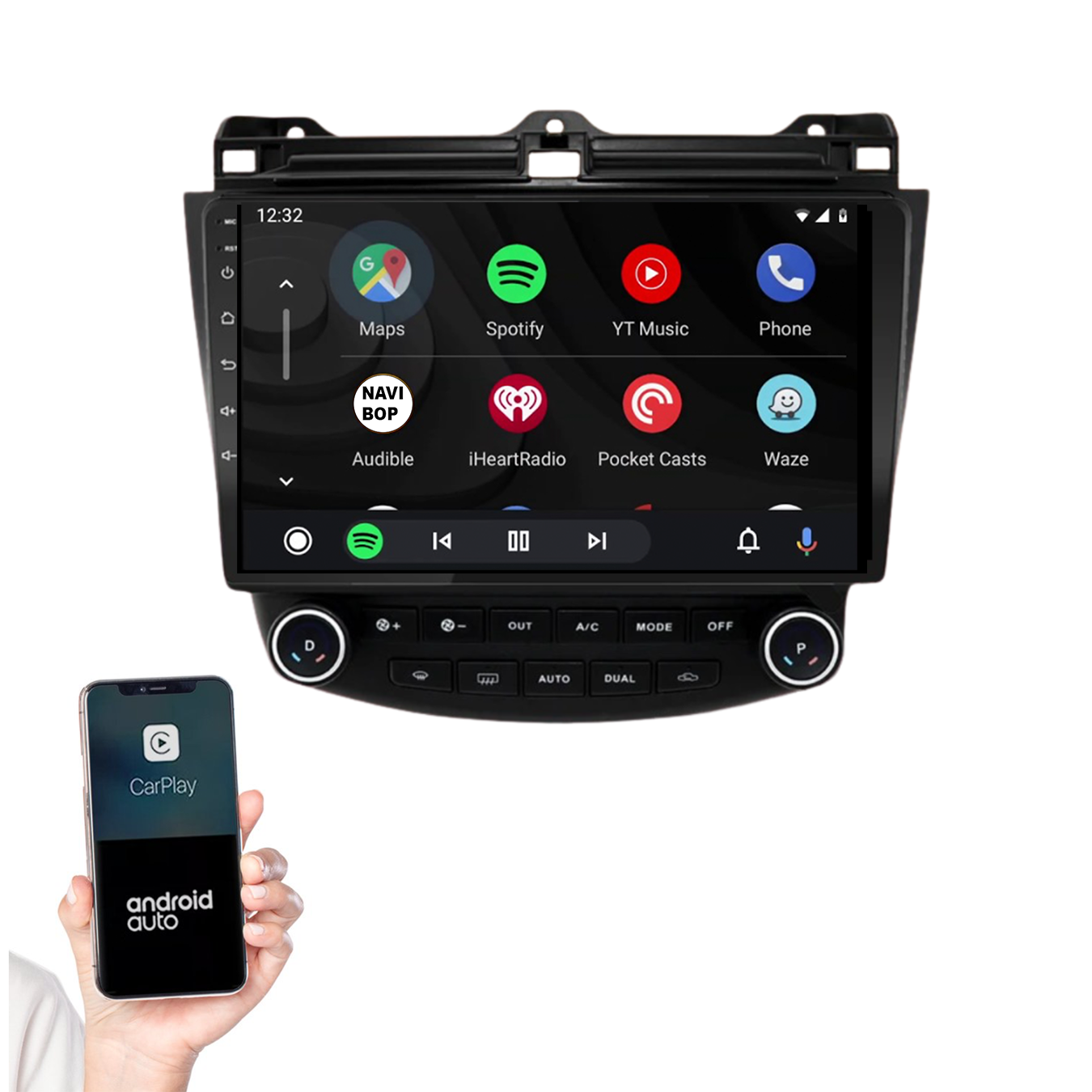 Honda Accord | Autoradio | 2003 t/m 2008 | Android 14 | Apple CarPlay & Android Auto