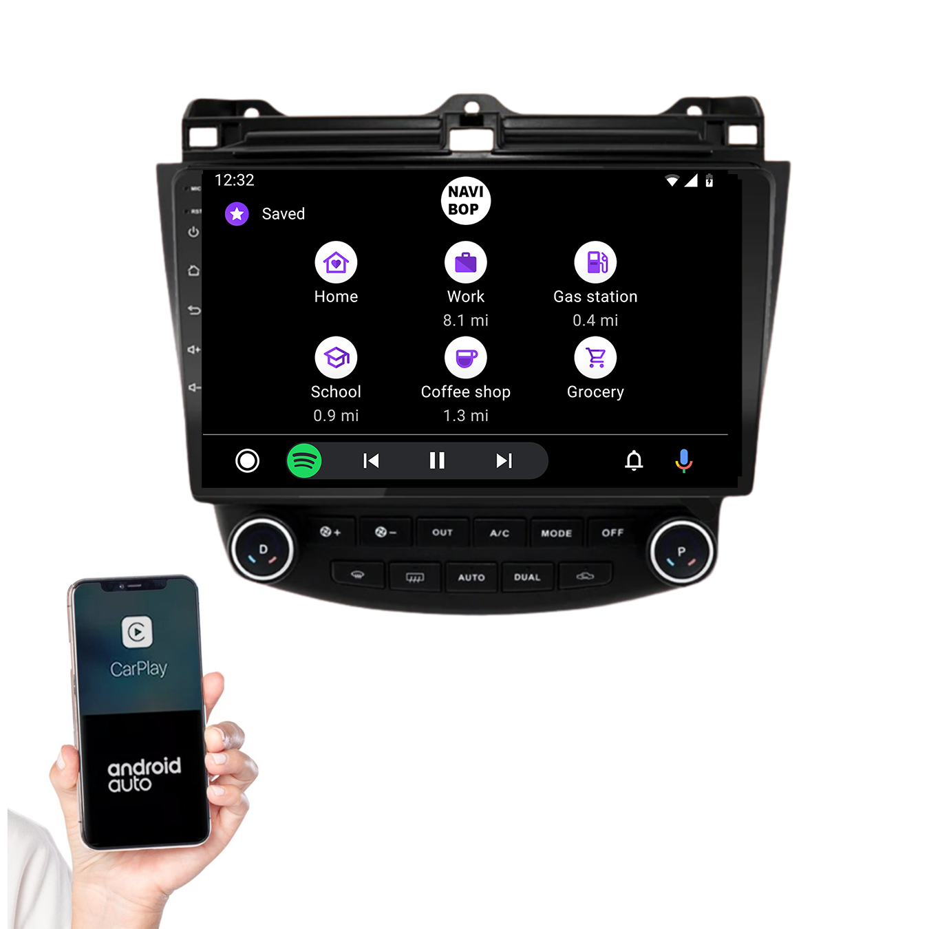 Honda Accord | Autoradio | 2003 t/m 2008 | Android 14 | Apple CarPlay & Android Auto