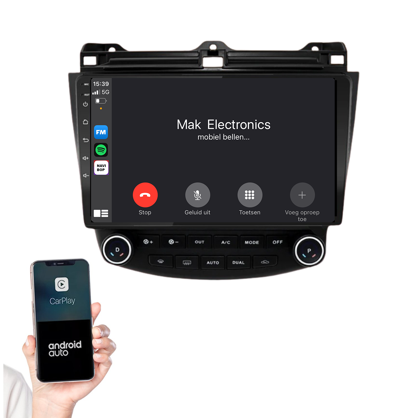 Honda Accord | Autoradio | 2003 t/m 2008 | Android 14 | Apple CarPlay & Android Auto