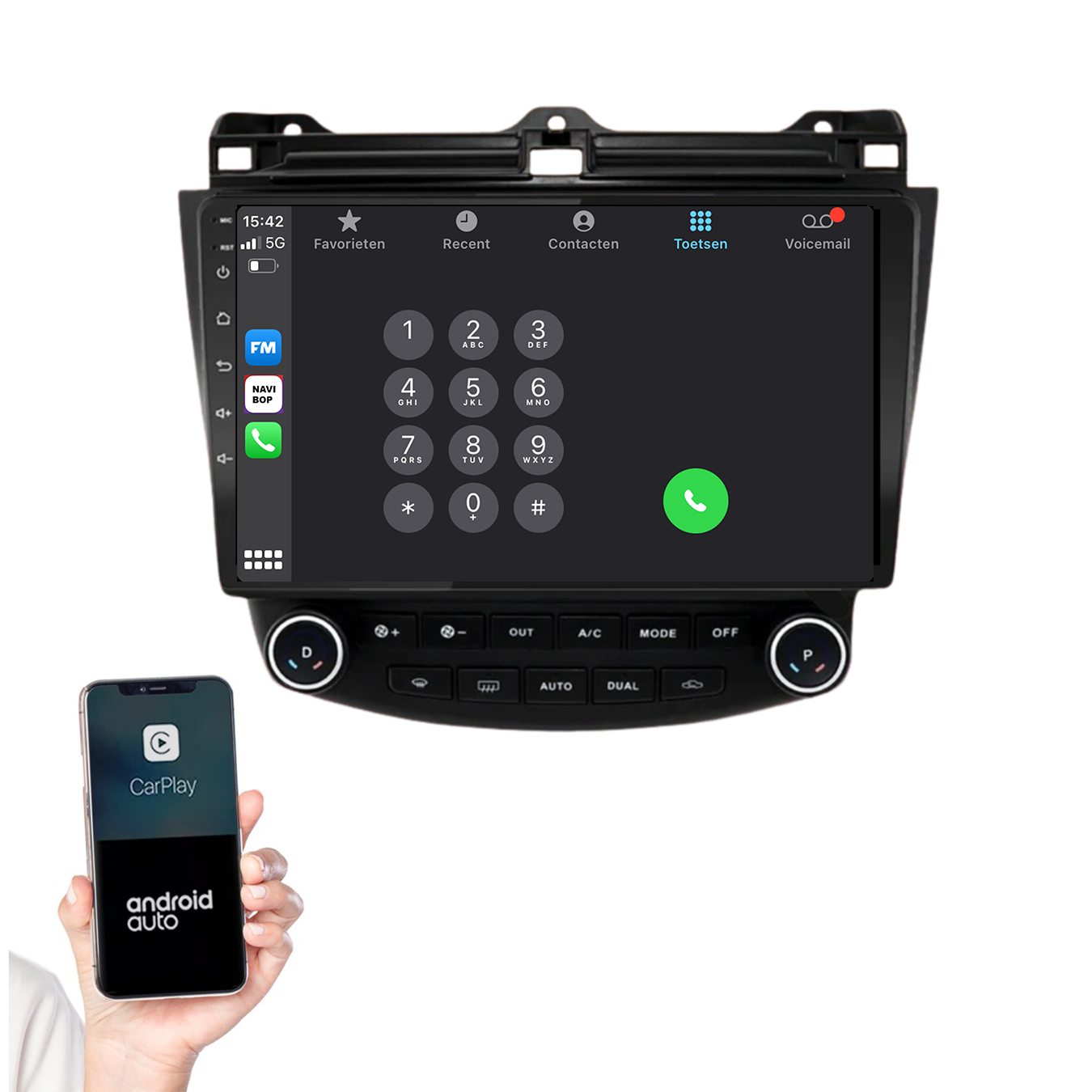 Honda Accord | Autoradio | 2003 t/m 2008 | Android 14 | Apple CarPlay & Android Auto
