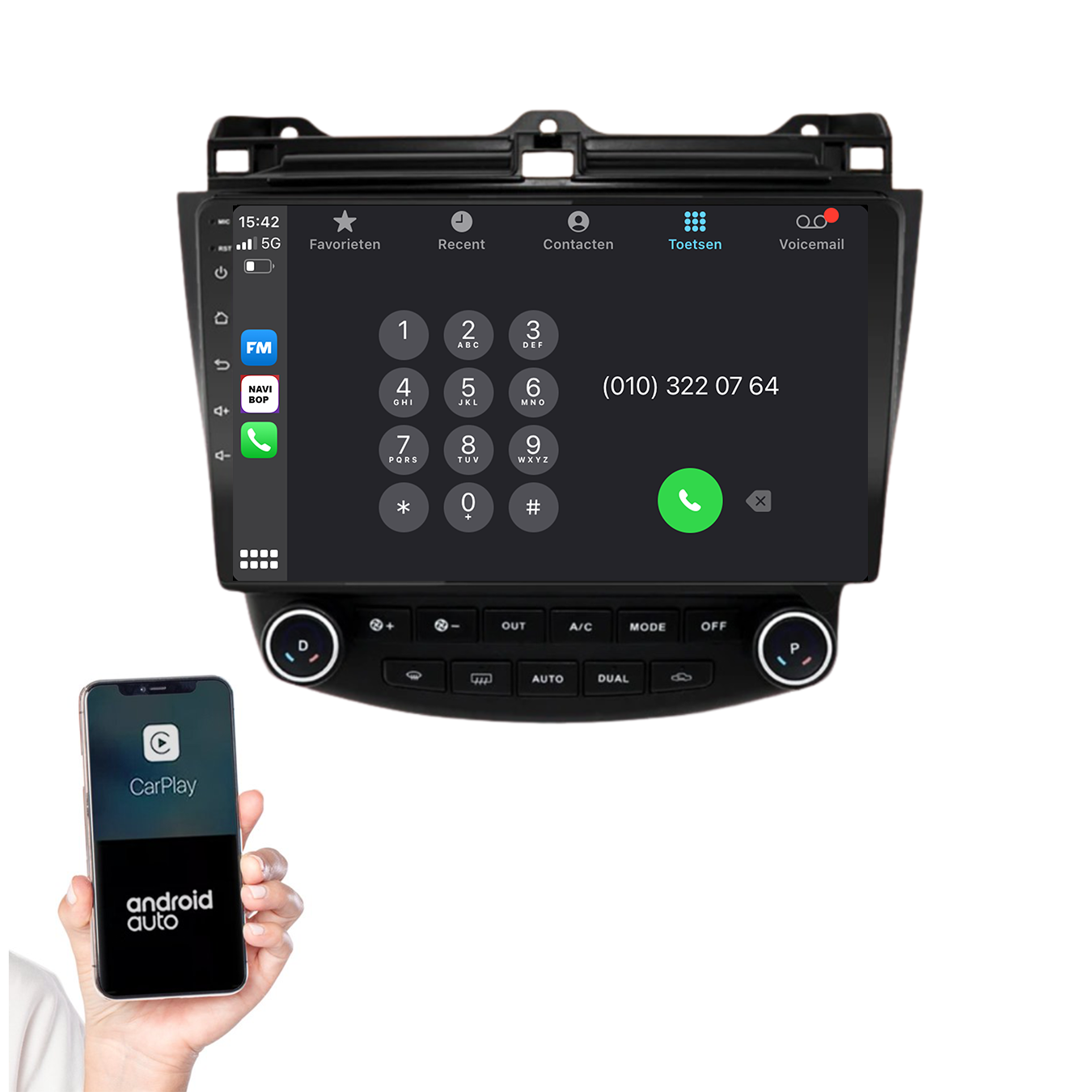 Honda Accord | Autoradio | 2003 t/m 2008 | Android 14 | Apple CarPlay & Android Auto