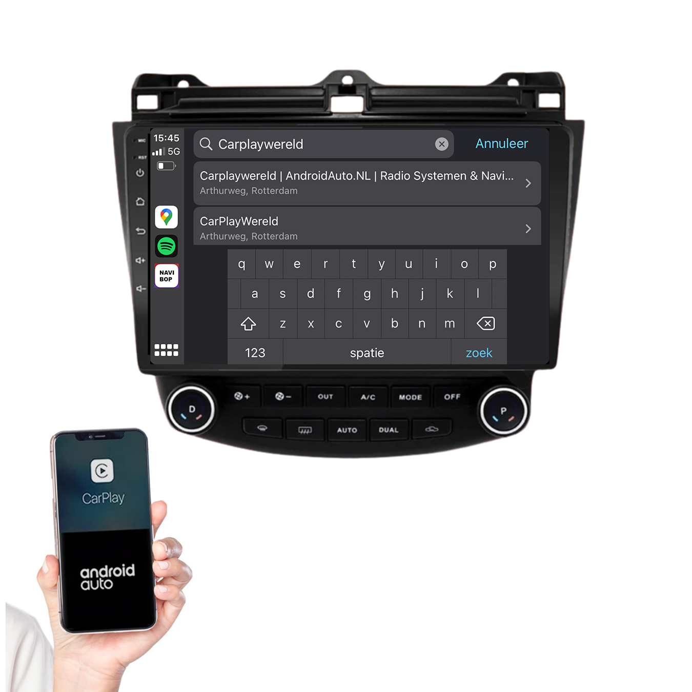 Honda Accord | Autoradio | 2003 t/m 2008 | Android 14 | Apple CarPlay & Android Auto