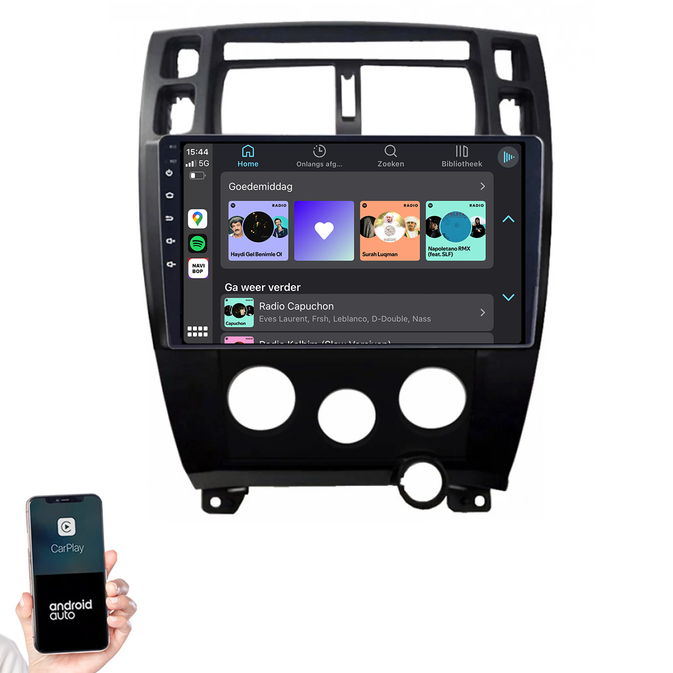 Hyundai Tucson | Autoradio | 2004 t/m 2009 | Android 14 | Apple CarPlay & Android Auto
