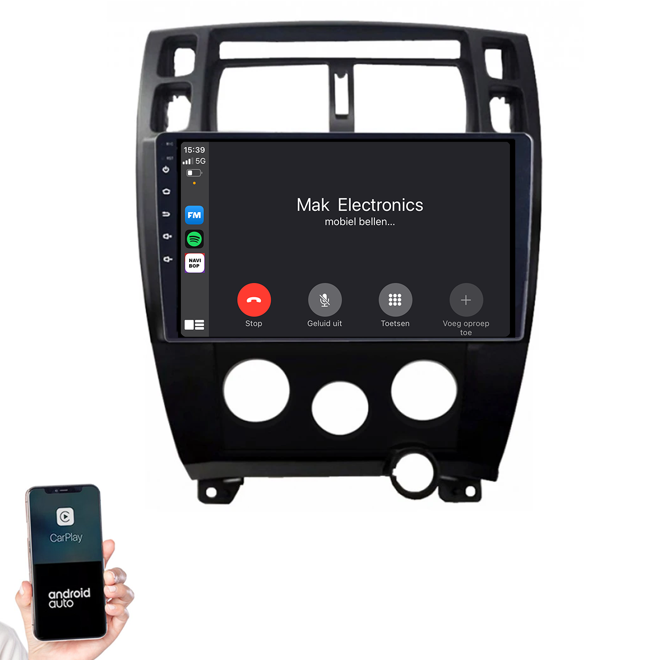 Hyundai Tucson | Autoradio | 2004 t/m 2009 | Android 14 | Apple CarPlay & Android Auto