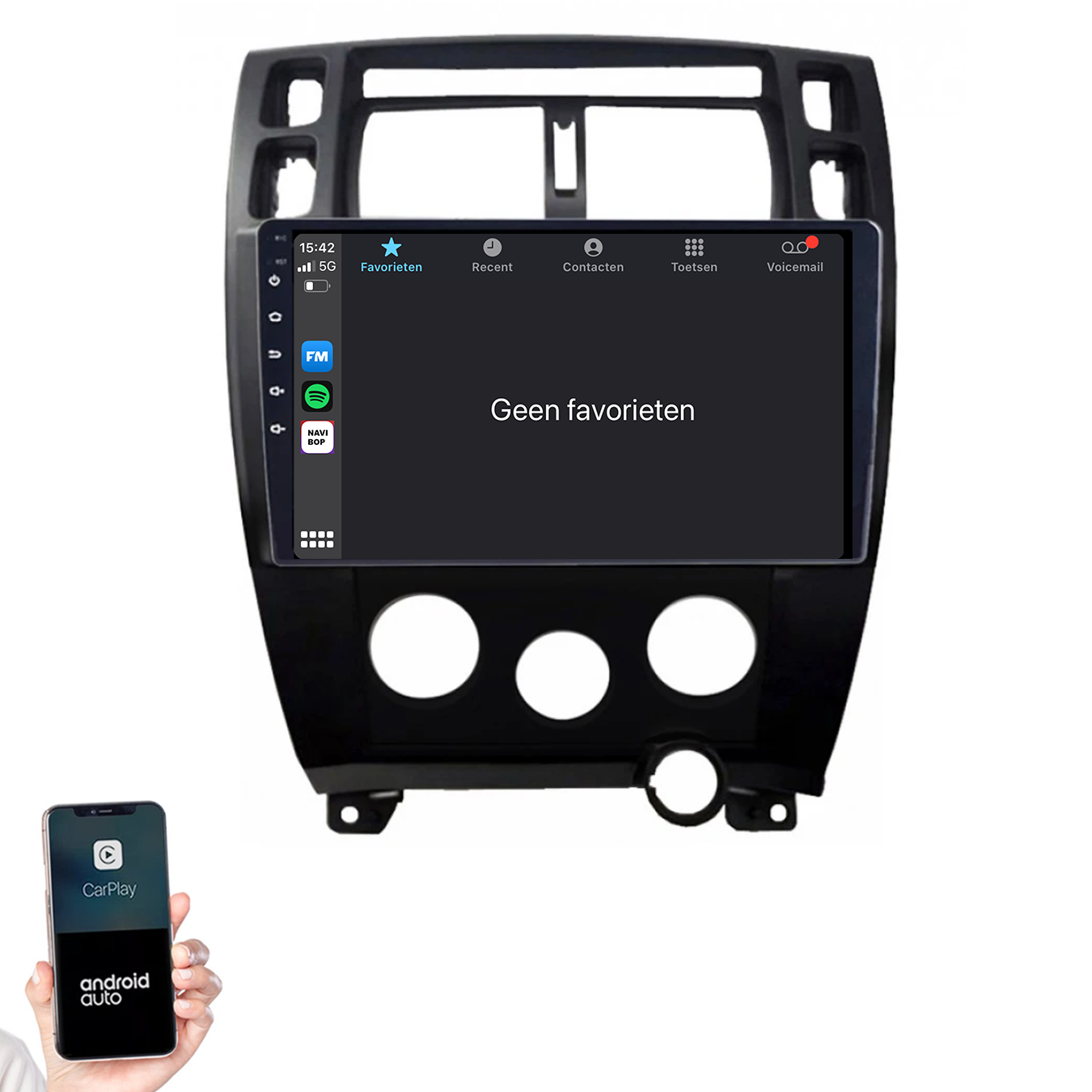Hyundai Tucson | Autoradio | 2004 t/m 2009 | Android 14 | Apple CarPlay & Android Auto