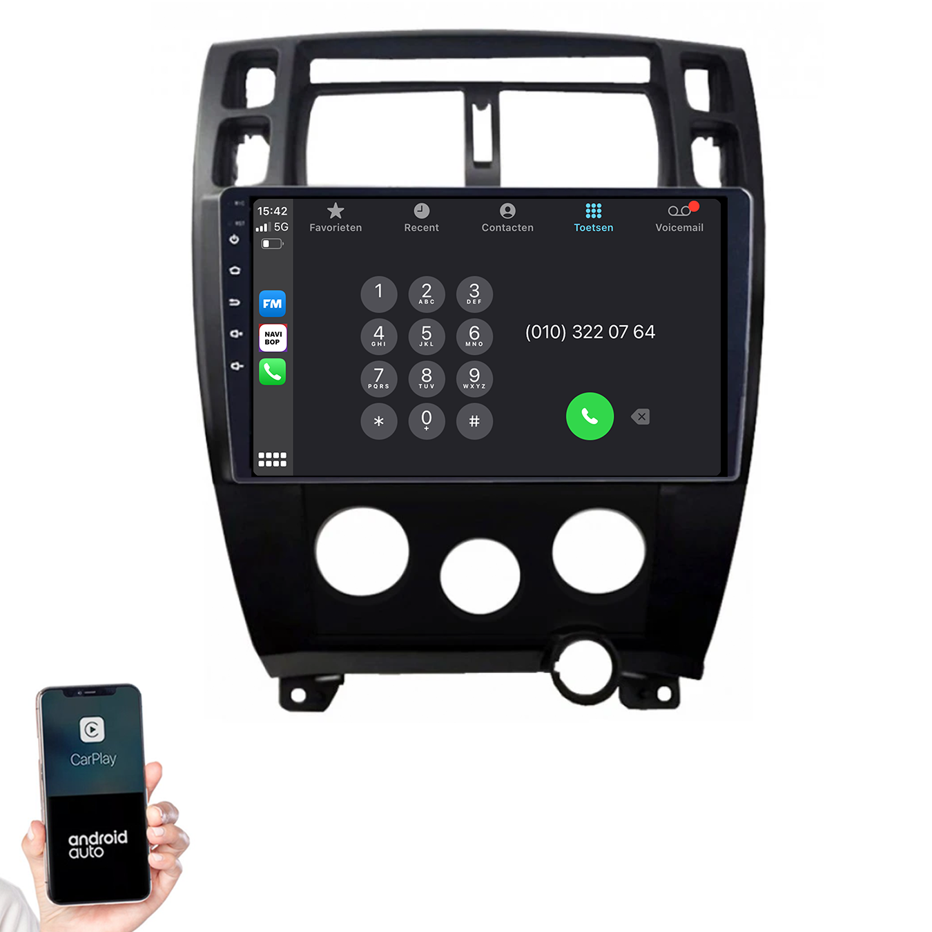 Hyundai Tucson | Autoradio | 2004 t/m 2009 | Android 14 | Apple CarPlay & Android Auto