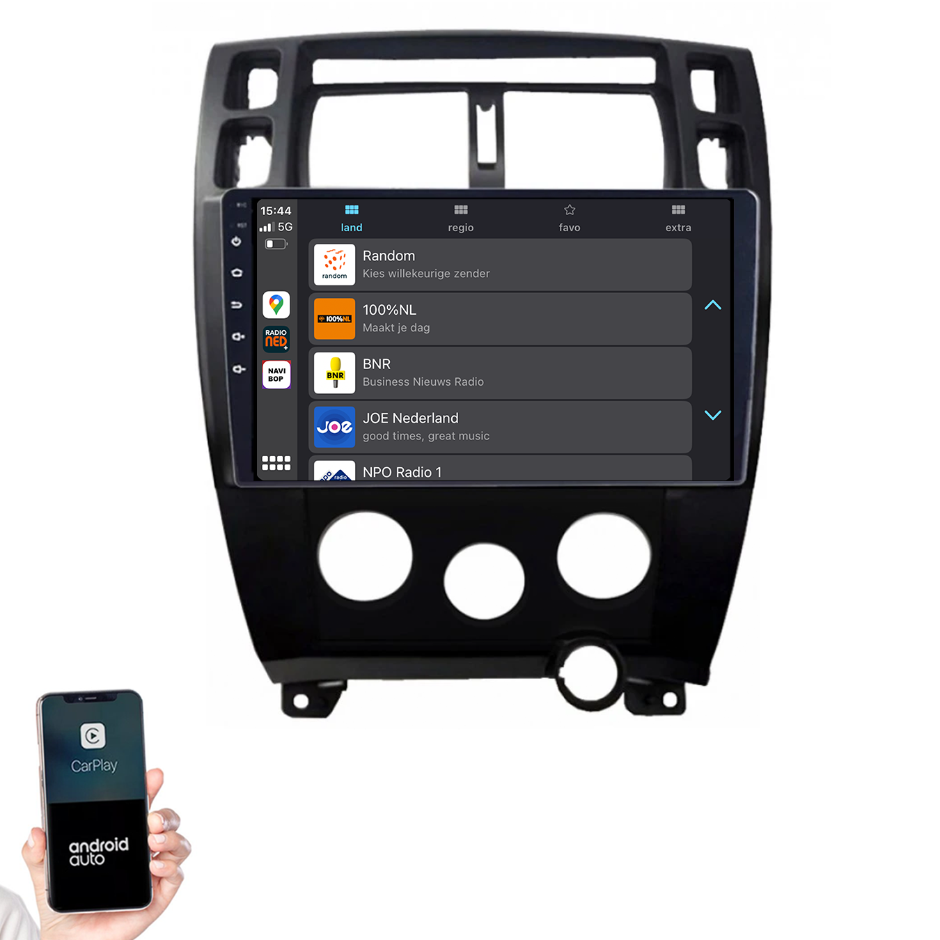 Hyundai Tucson | Autoradio | 2004 t/m 2009 | Android 14 | Apple CarPlay & Android Auto