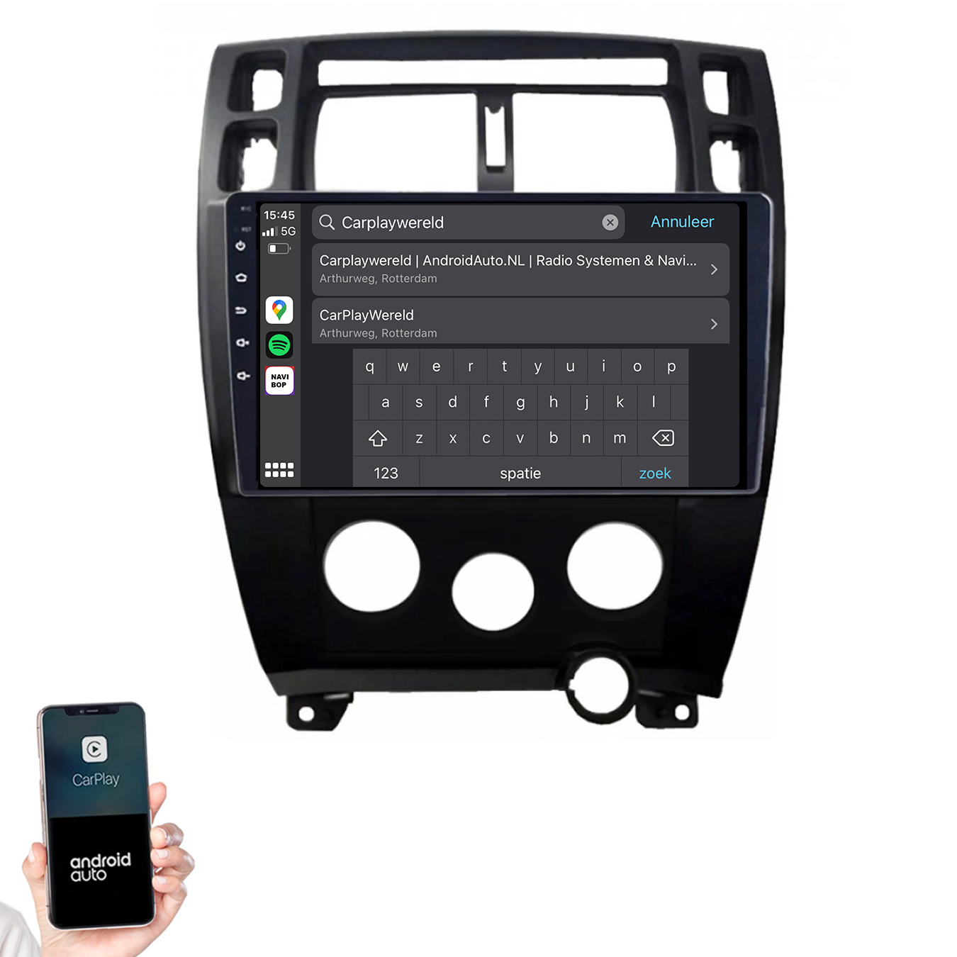 Hyundai Tucson | Autoradio | 2004 t/m 2009 | Android 14 | Apple CarPlay & Android Auto