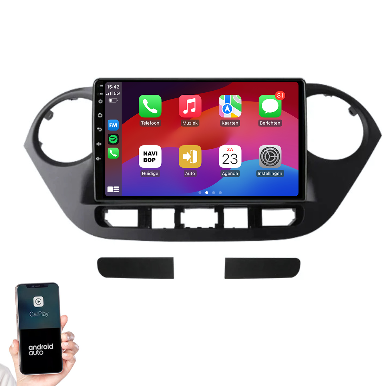 Hyundai I10 | Autoradio | 2014 t/m 2017 | Android 14 | Apple CarPlay & Android Auto