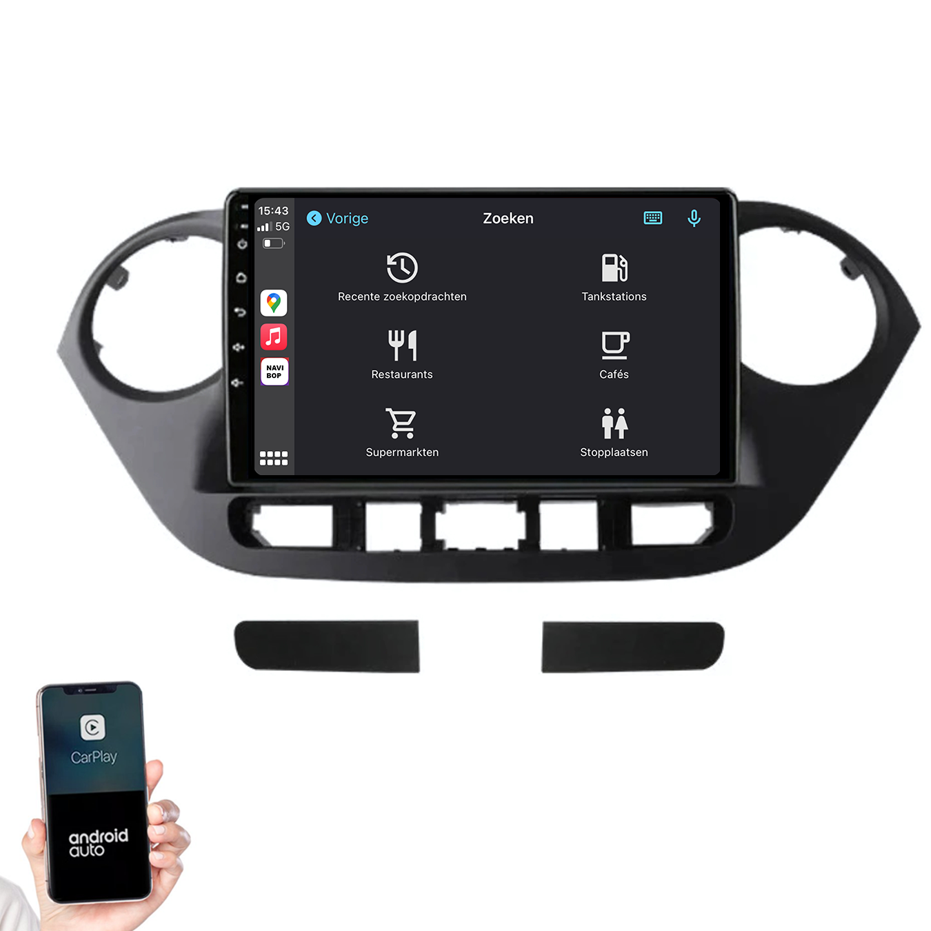 Hyundai I10 | Autoradio | 2014 t/m 2017 | Android 14 | Apple CarPlay & Android Auto