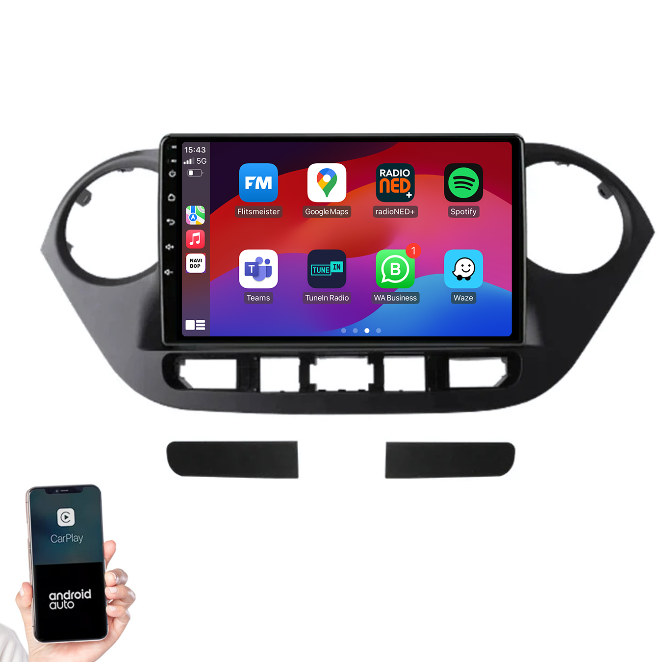 Hyundai I10 | Autoradio | 2014 t/m 2017 | Android 14 | Apple CarPlay & Android Auto