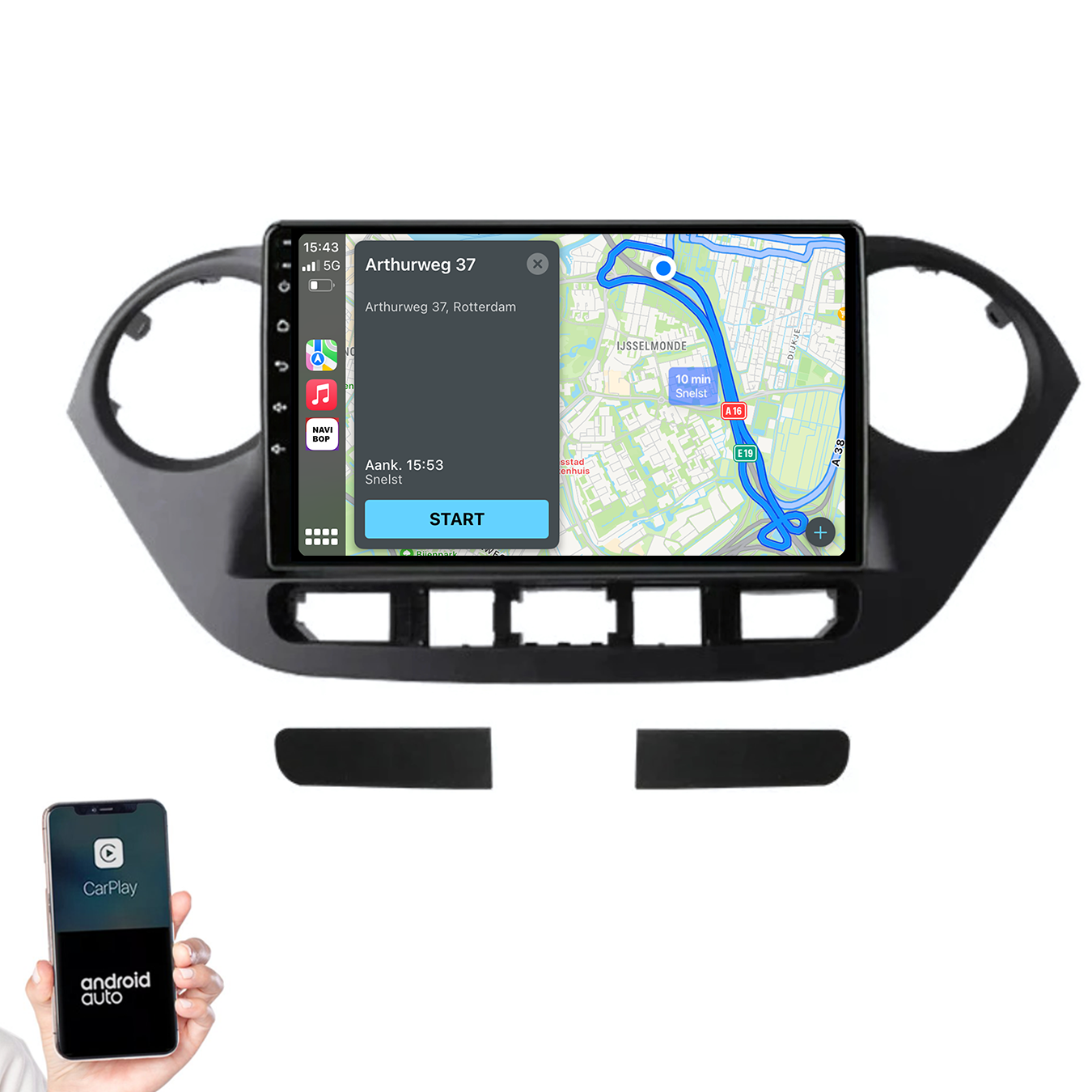 Hyundai I10 | Autoradio | 2014 t/m 2017 | Android 14 | Apple CarPlay & Android Auto