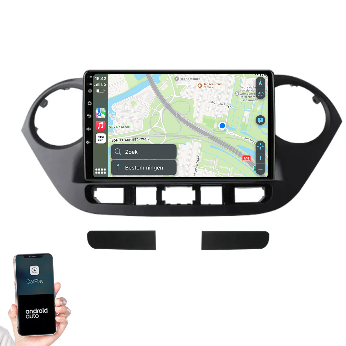 Hyundai I10 | Autoradio | 2014 t/m 2017 | Android 14 | Apple CarPlay & Android Auto