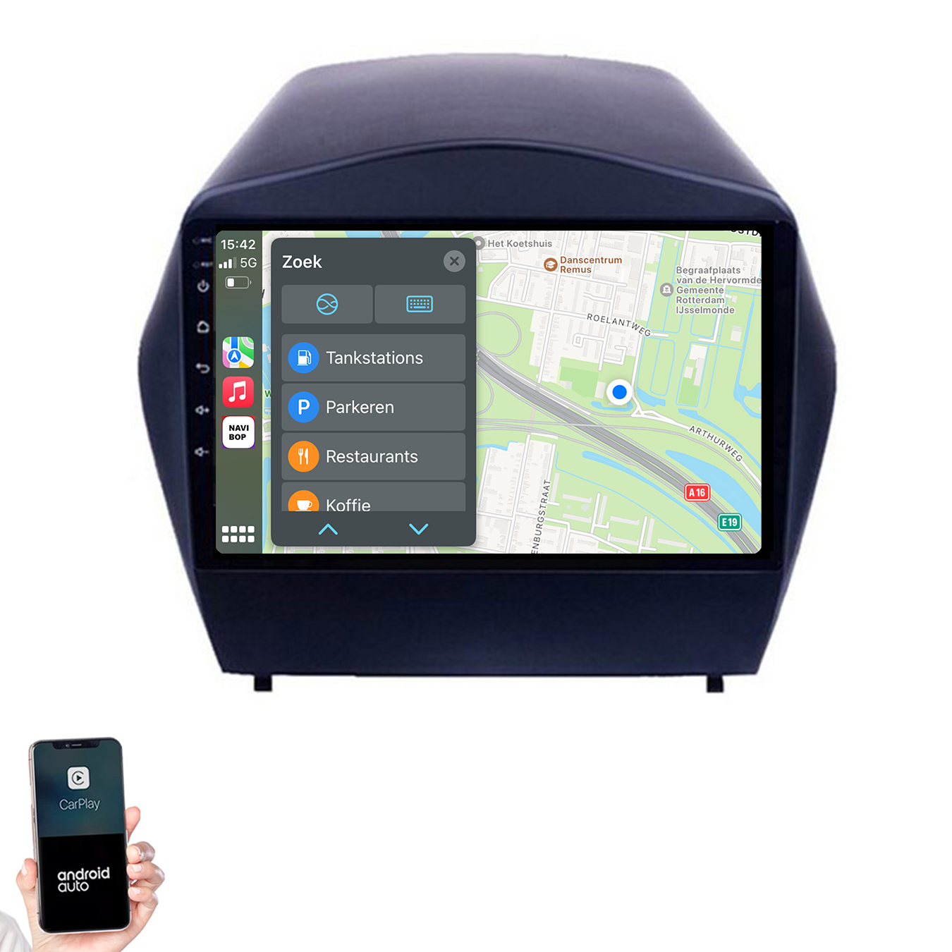 Hyundai Tucson | Autoradio | 2009 t/m 2015 | Android 14 | Apple CarPlay & Android Auto