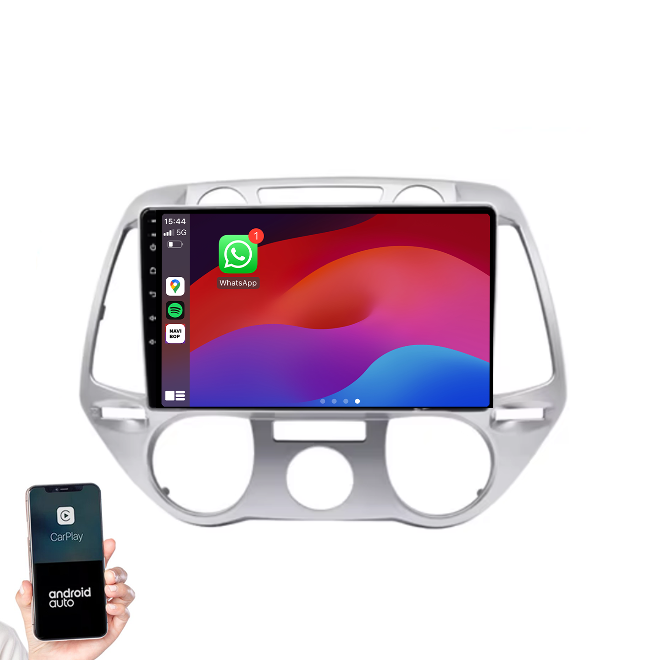 Hyundai I20 | Autoradio | 2008 t/m 2014 | Android 14 | Apple CarPlay & Android Auto