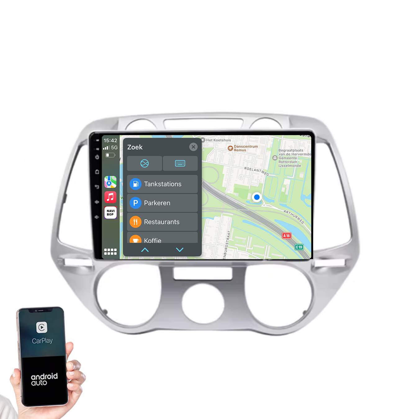 Hyundai I20 | Autoradio | 2008 t/m 2014 | Android 14 | Apple CarPlay & Android Auto