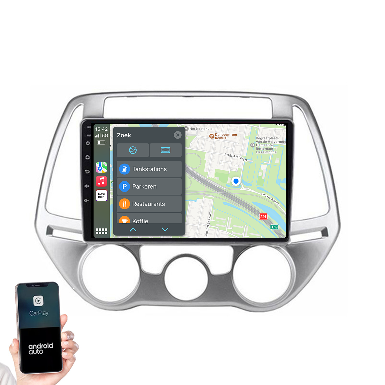 Hyundai I20 | Autoradio | 2008 t/m 2014 | Android 14 | Apple CarPlay & Android Auto