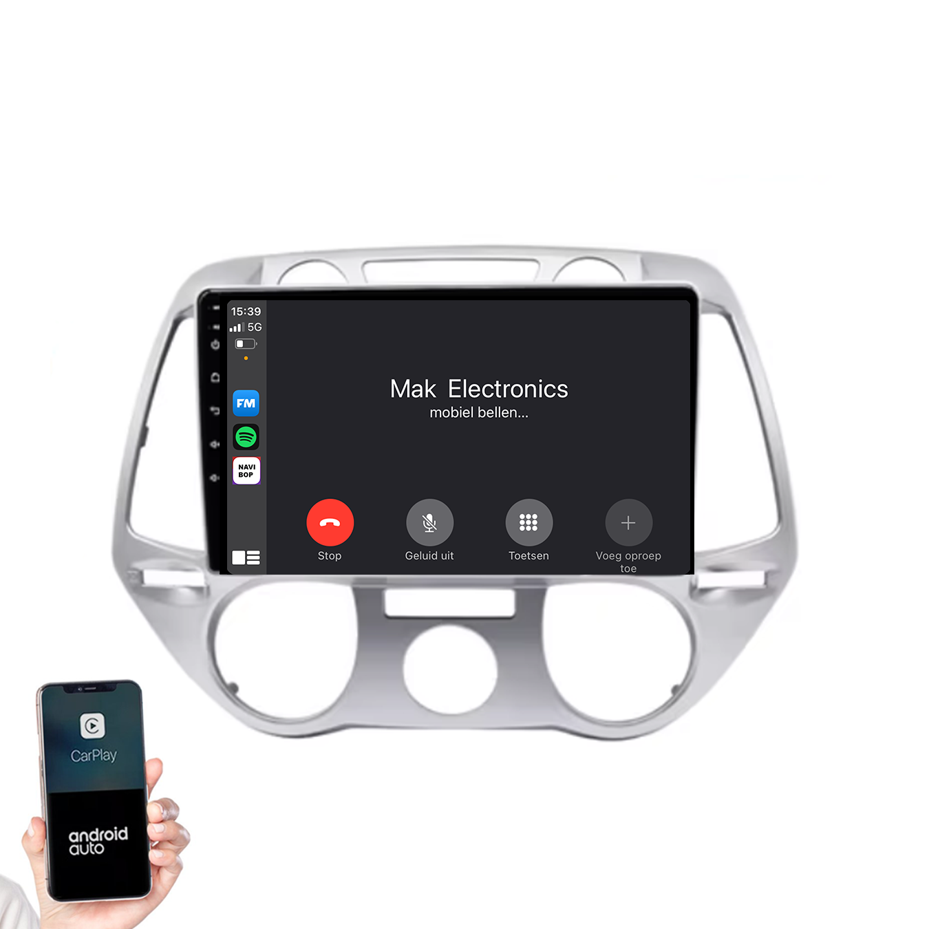 Hyundai I20 | Autoradio | 2008 t/m 2014 | Android 14 | Apple CarPlay & Android Auto