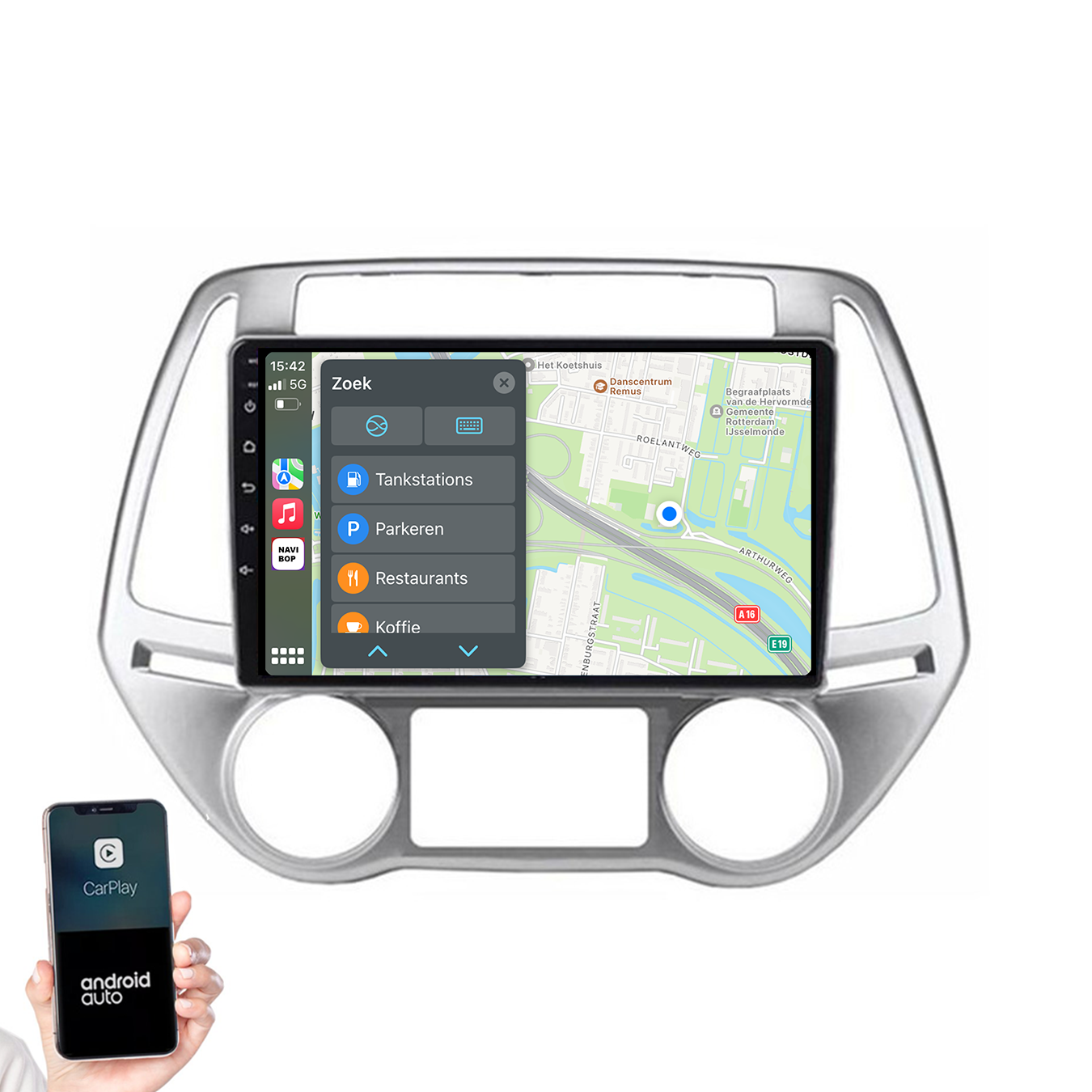 Hyundai I20 | Autoradio | 2008 t/m 2014 | Android 14 | Apple CarPlay & Android Auto