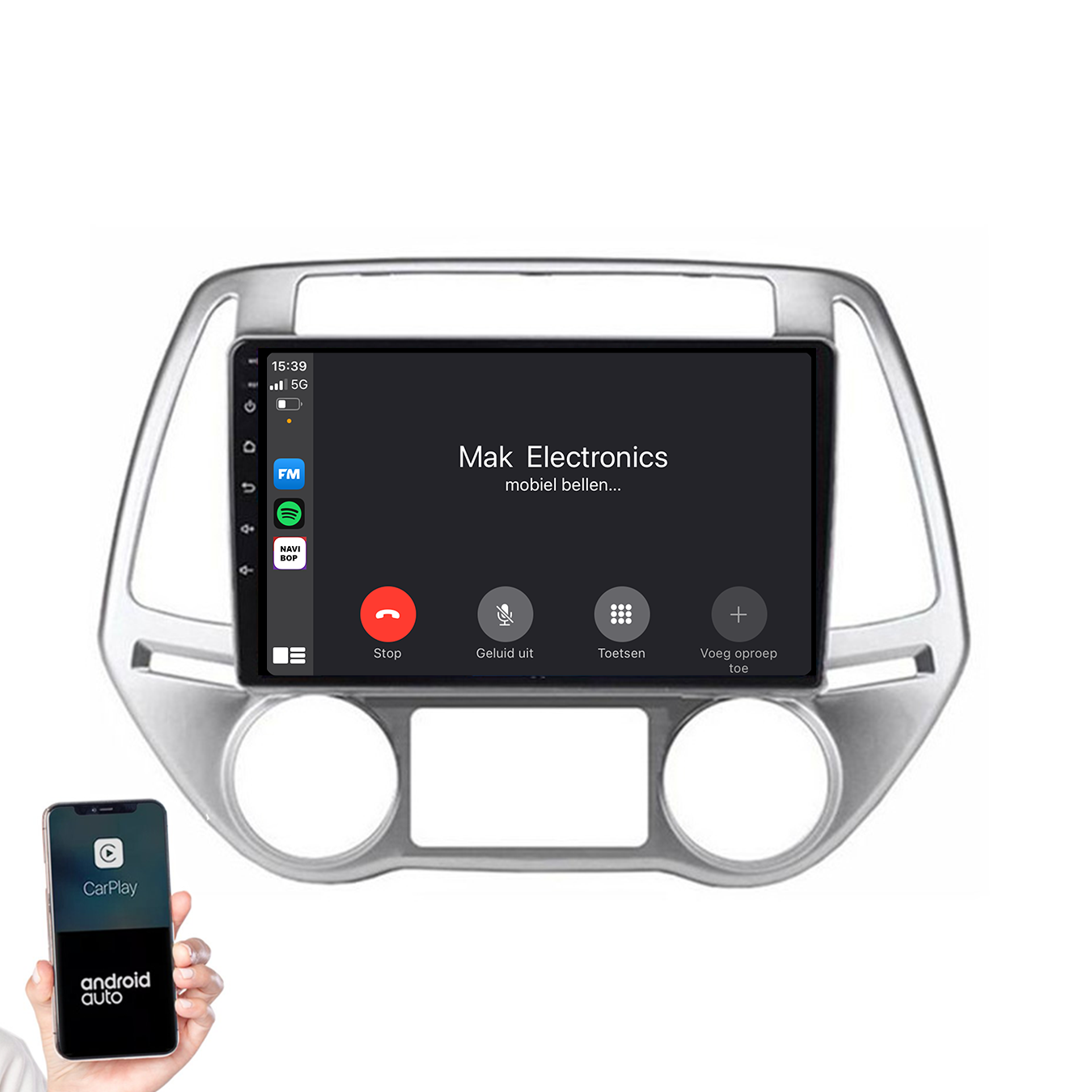 Hyundai I20 | Autoradio | 2008 t/m 2014 | Android 14 | Apple CarPlay & Android Auto