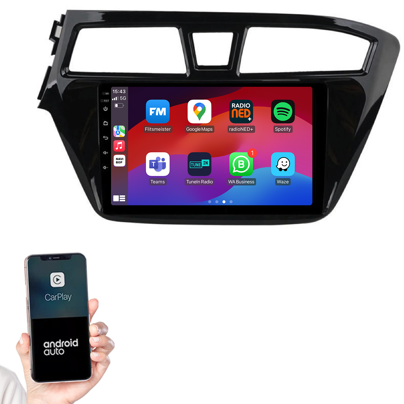 Hyundai I20 | Autoradio | 2015 t/m 2019 | Android 14 | Apple CarPlay & Android Auto