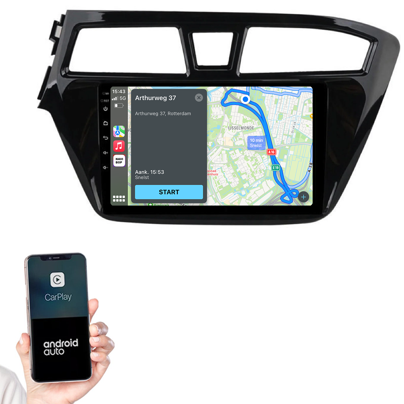 Hyundai I20 | Autoradio | 2015 t/m 2019 | Android 14 | Apple CarPlay & Android Auto