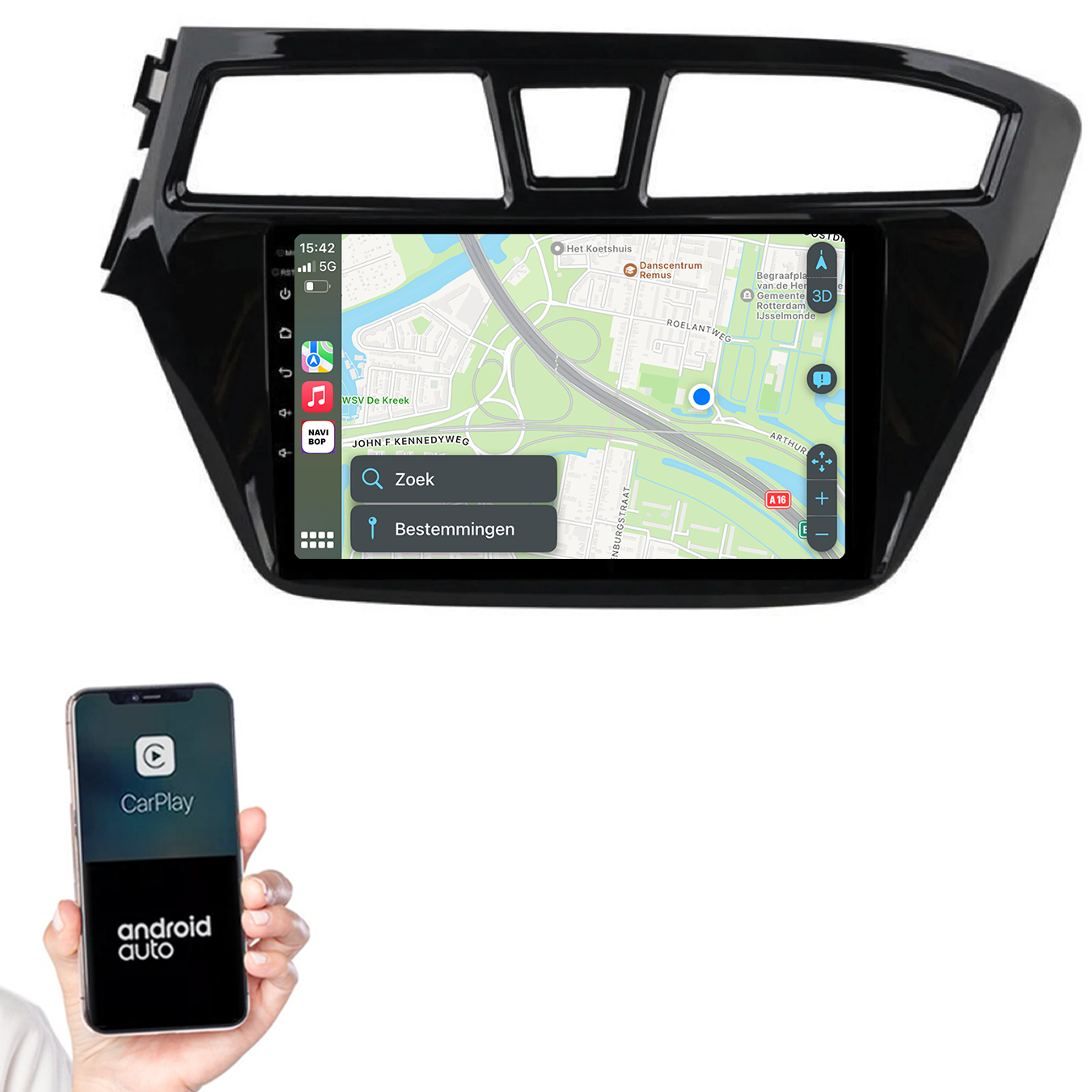 Hyundai I20 | Autoradio | 2015 t/m 2019 | Android 14 | Apple CarPlay & Android Auto