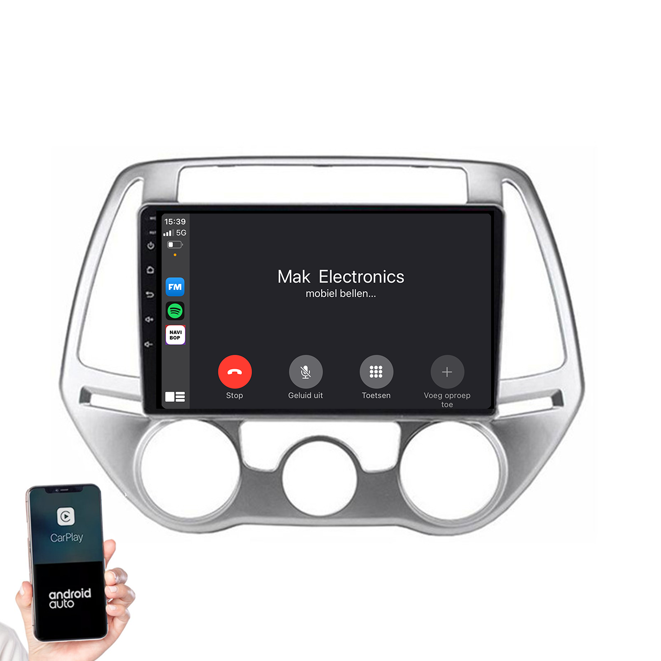 Hyundai I20 | Autoradio | 2008 t/m 2014 | Android 14 | Apple CarPlay & Android Auto