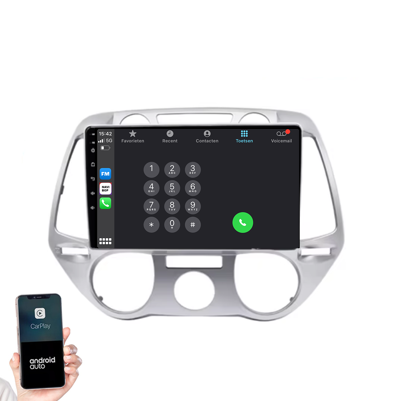 Hyundai I20 | Autoradio | 2008 t/m 2014 | Android 14 | Apple CarPlay & Android Auto
