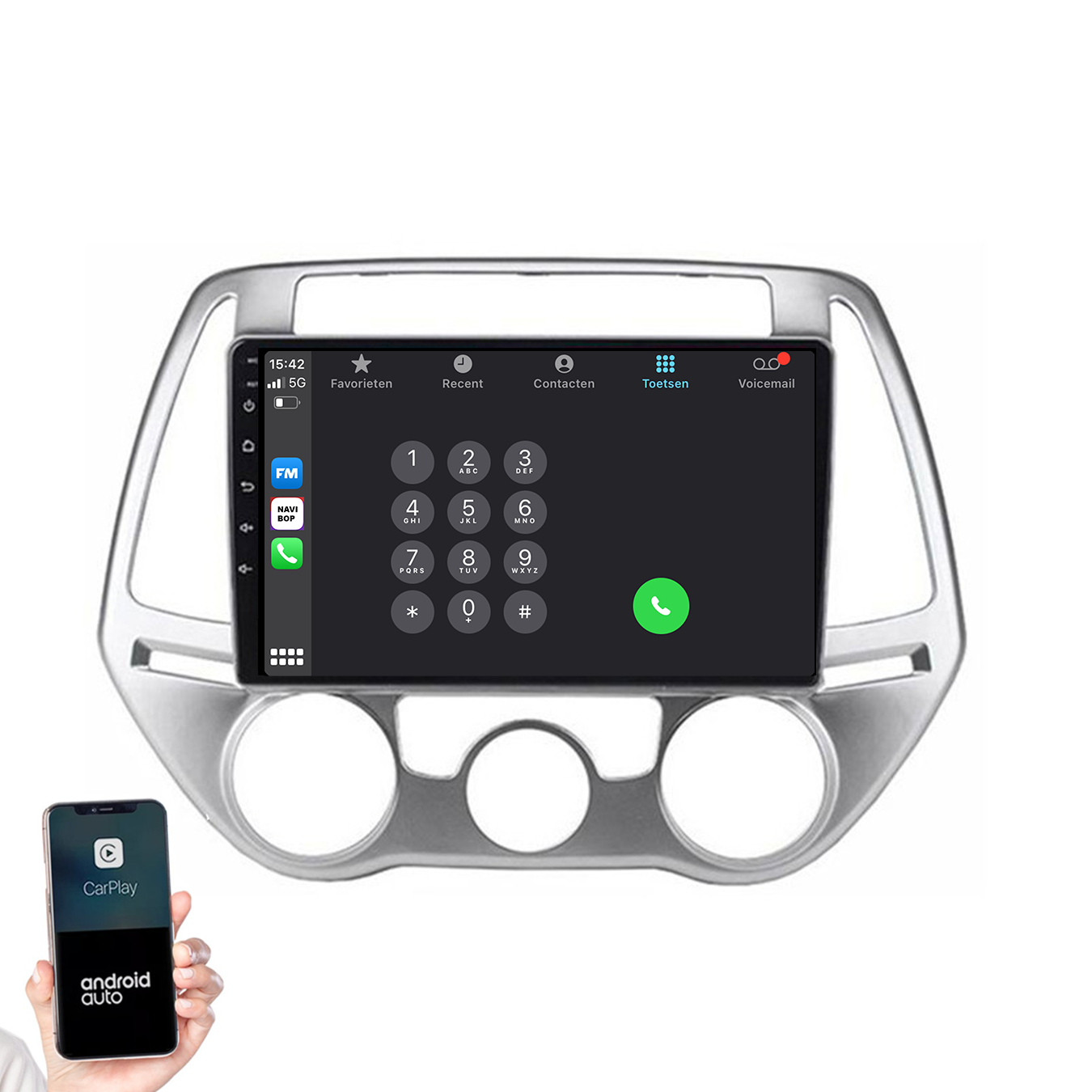 Hyundai I20 | Autoradio | 2008 t/m 2014 | Android 14 | Apple CarPlay & Android Auto