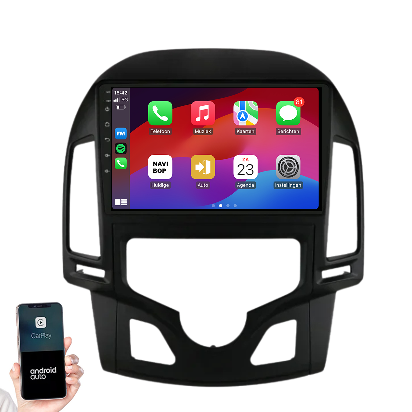 Hyundai I30 | Autoradio | 2007 t/m 2012 | Android 14 | Apple CarPlay & Android Auto