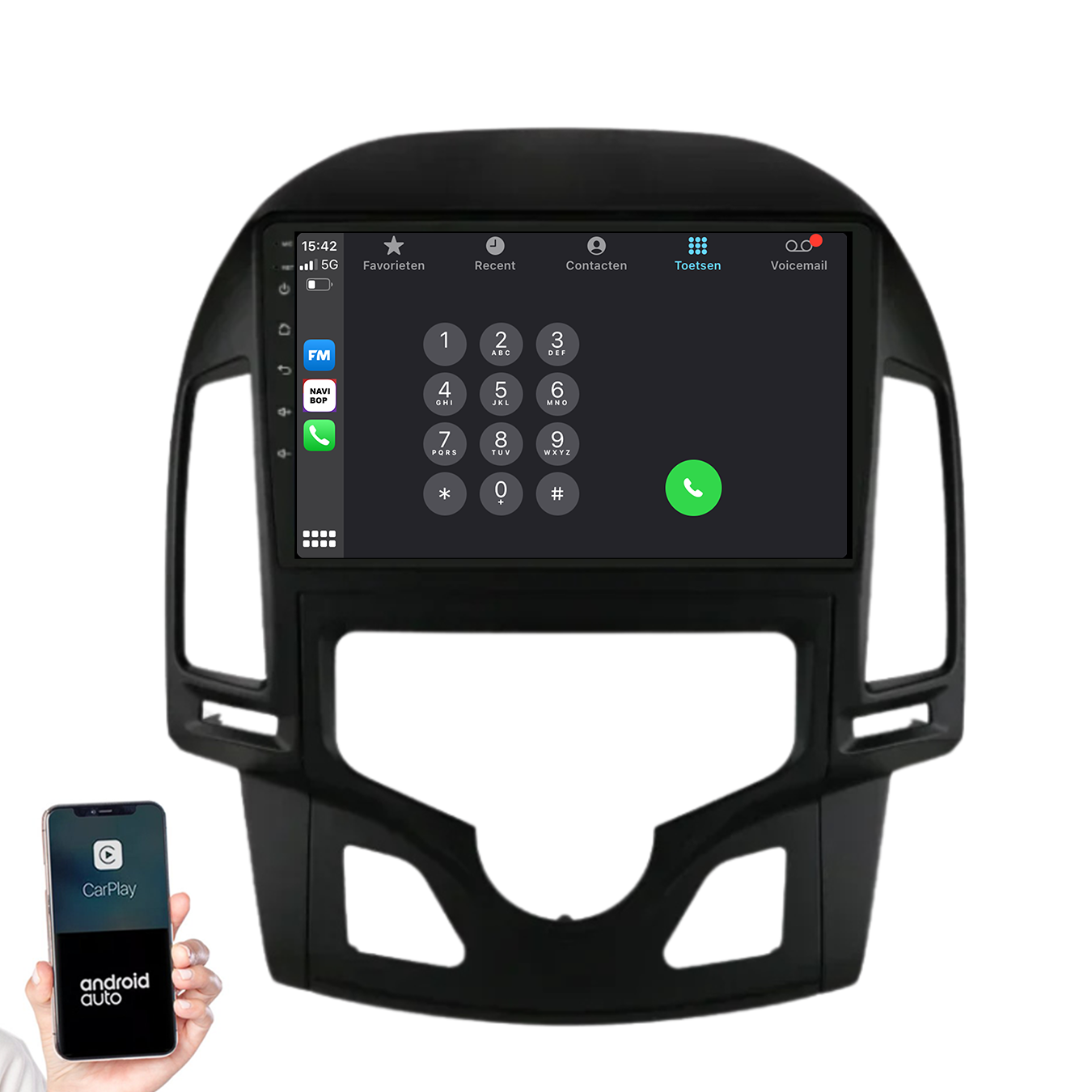 Hyundai I30 | Autoradio | 2007 t/m 2012 | Android 14 | Apple CarPlay & Android Auto