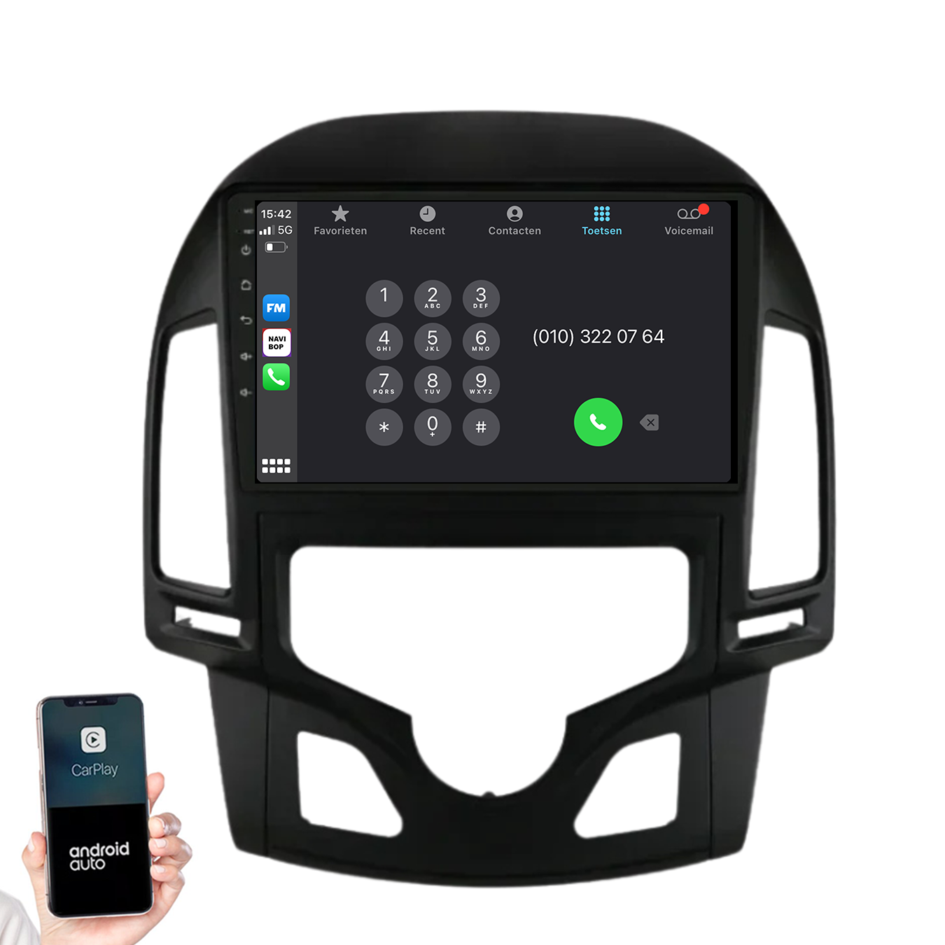 Hyundai I30 | Autoradio | 2007 t/m 2012 | Android 14 | Apple CarPlay & Android Auto
