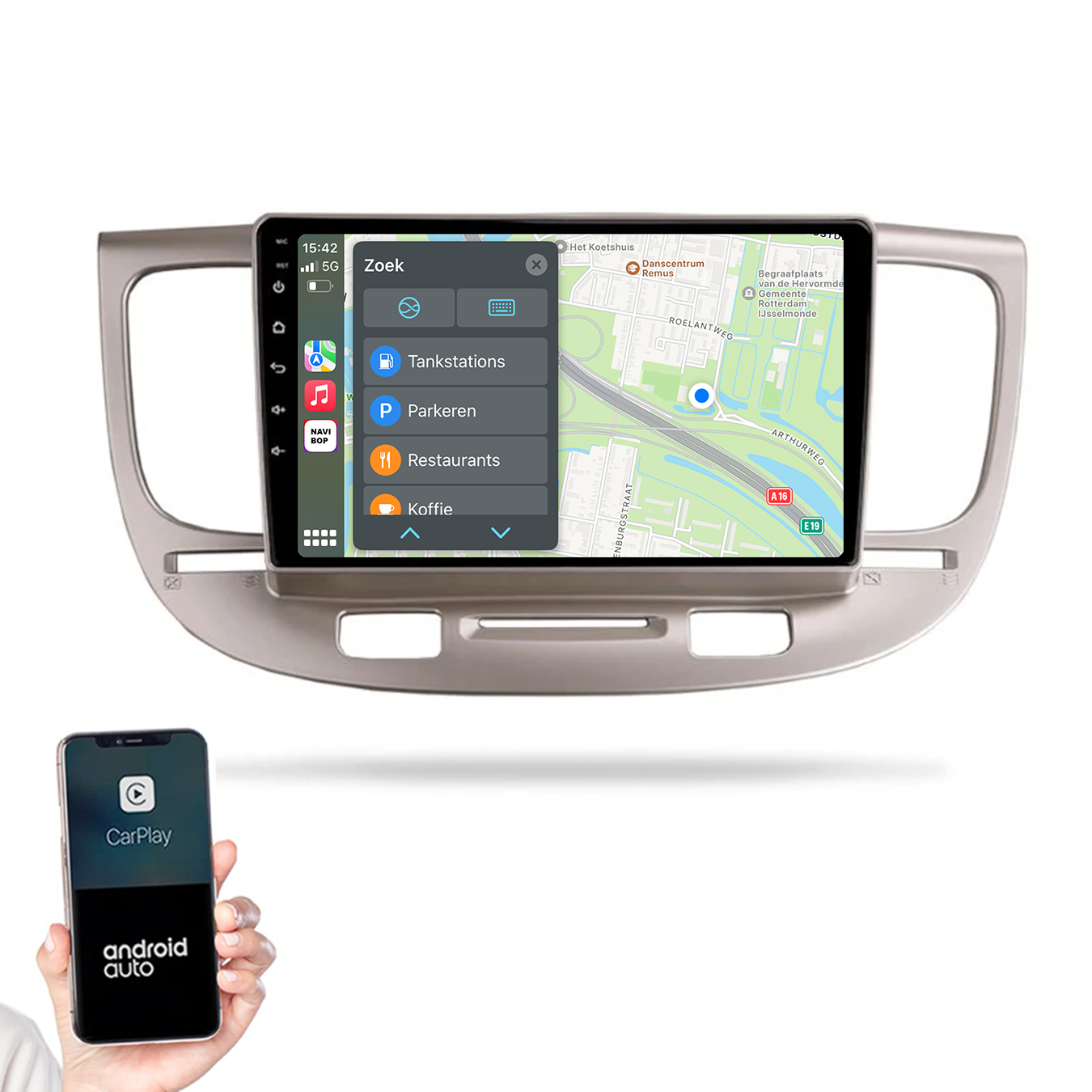 Kia Rio | Autoradio |2005 t/m 2011 | Android 14 | Apple CarPlay & Android Auto